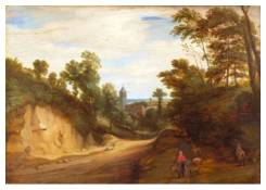 Work 313: Landscape with Travelers near a Village