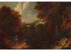 Wooded Landscape with Horsemen 