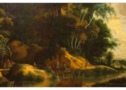 paintings CB:324 Travelers at the Edge of the Sonian Forest