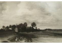 Work 474: Village in the Dunes and Travelers