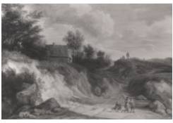 Work 493: Cottage on Hill and Sunken Lane
