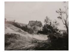 Work 503: Landscape with Cottage and conversing Men