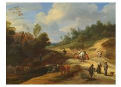 paintings CB:507 Undulating Landscape Scene with Travellers 