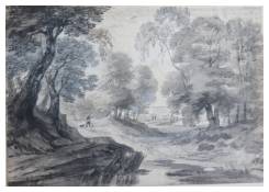 Wooded Landscape with Hunter