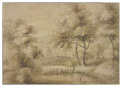 drawings CB:559  Wooded Landscape with Pool