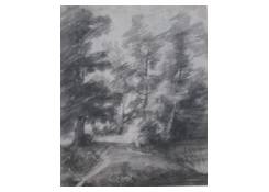 Work 575: Landscape with Road Passing through Trees