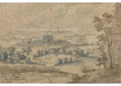 drawings CB:578 Distant View of a Church 