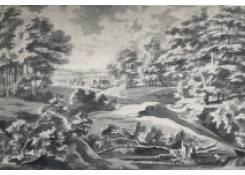 drawings CB:621 Wooded Landscape with Distant Farm