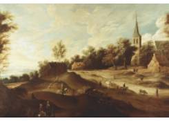 paintings CB:680 Landscape with Village and Church 