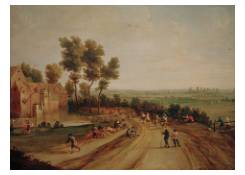 Landscape with dancing Peasants