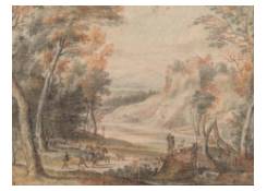 Work 751: Landscape with Hunters and Travelers