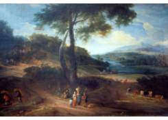 paintings CB:755 Landscape with Jacob Pilgrims and Peasants