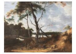 paintings CB:813 Huntsmen with Dogs in a Sunken Road
