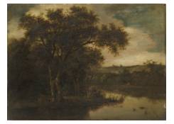 Work 92: Landscape with Trees and Pond