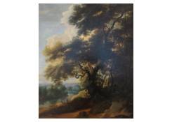 Work 925: Wooded Landscape with a River