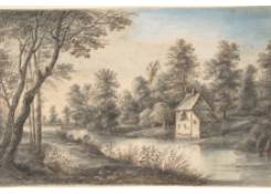 Wooded Landscape with a House beside a River