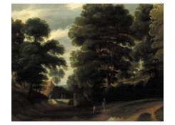 Travellers on a Road in a Wood, a Farm beyond