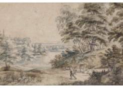 A Wooded Landscape with a Huntsman